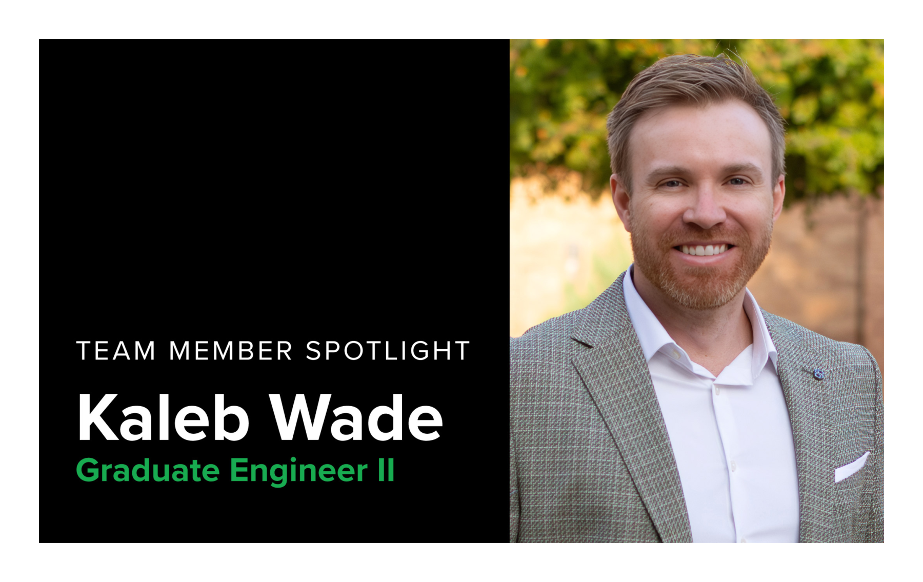 mma Team Member Spotlight: Kaleb Wade, Graduate Engineer II