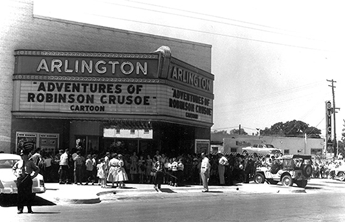 What opens as a walk-in movie theater on Center Street becomes Arlington Music Hall, a venue that still hosts events today and has seen the likes of Willie Nelson, Loretta Lynn, Clint Black and George Jones perform there.