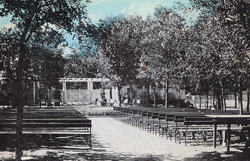 Meadowbrook Park Open Air Theater. Photo Courtesy: Fielder Museum / Arlington Historical Society.